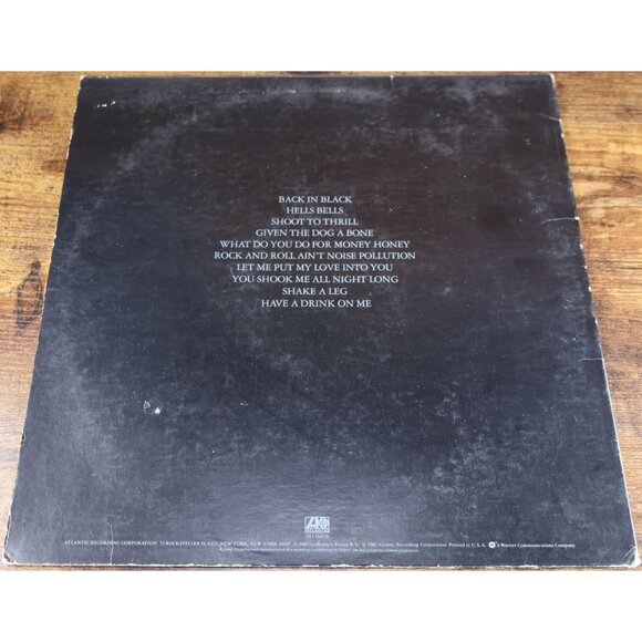 AC/DC Back In Black (LP) Atlantic SD 16018 Hard Rock 1980 VG/VG - Picture 2 of 4